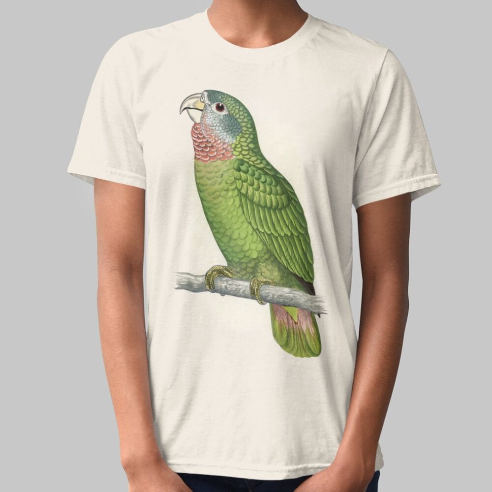 Jamaican Amazon Vintage Parrot Print Short Sleeve Graphic Tee T-shirt S M L XL